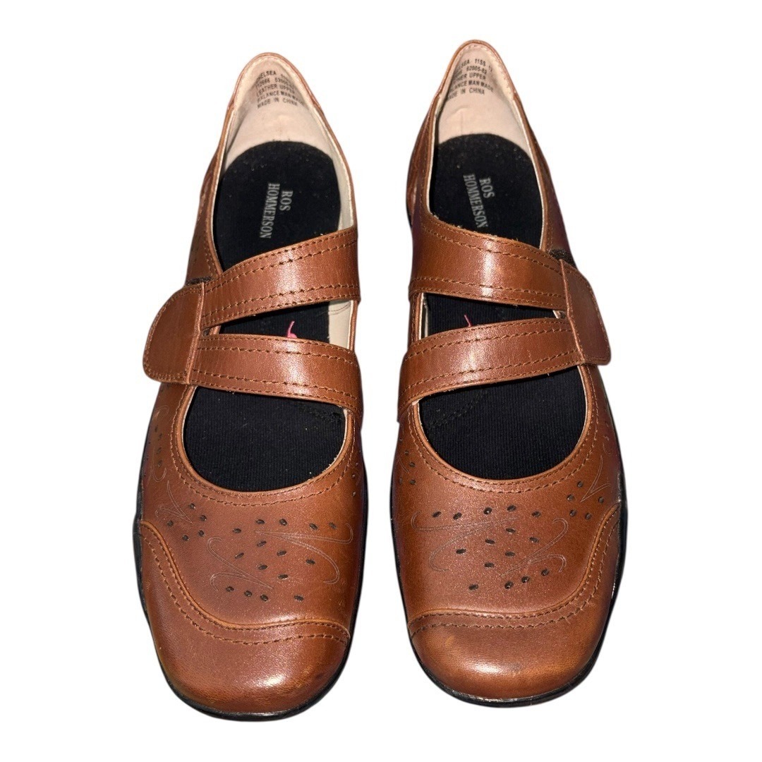Ros Hommerson Sz 11 Super Slim Leather Chelsea Mary Jane Shoes